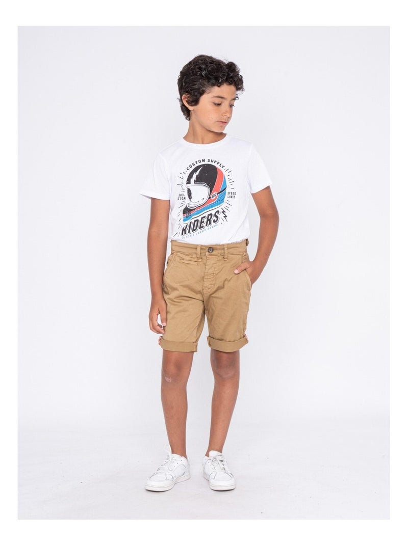 Bermuda chino BOLSTER garçon Marron - Kiabi