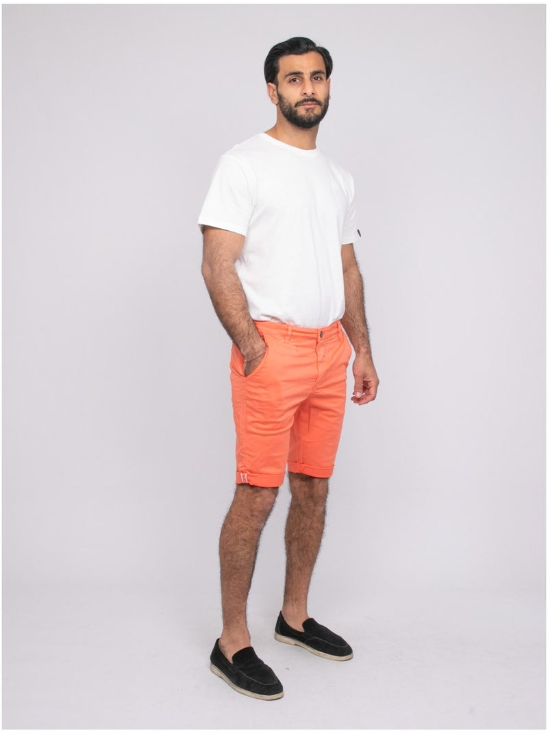 Bermuda chino BOLSTER Orange corail - Kiabi