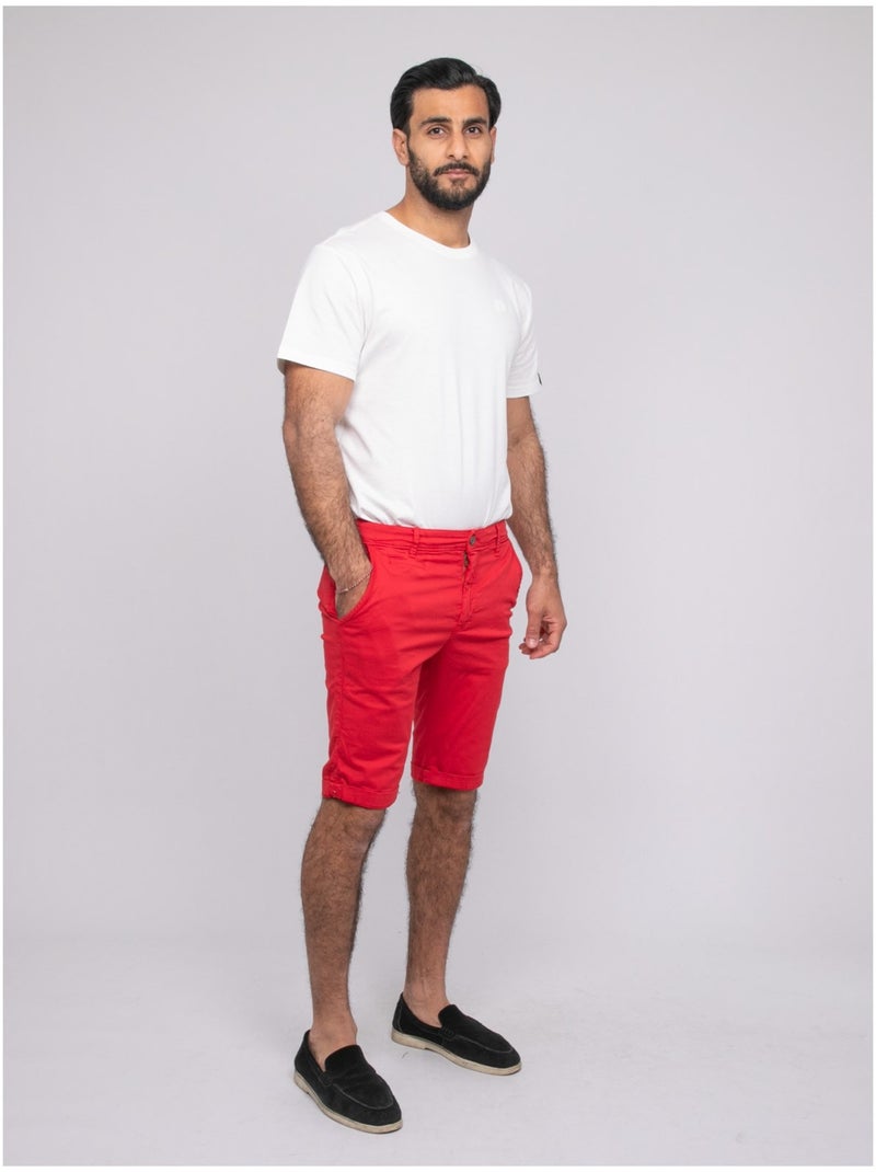 Bermuda chino BOLSTER Rouge - Kiabi