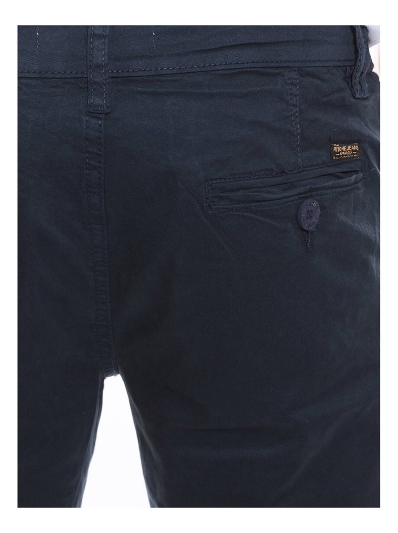 Bermuda chino BOLTON Bleu marine - Kiabi