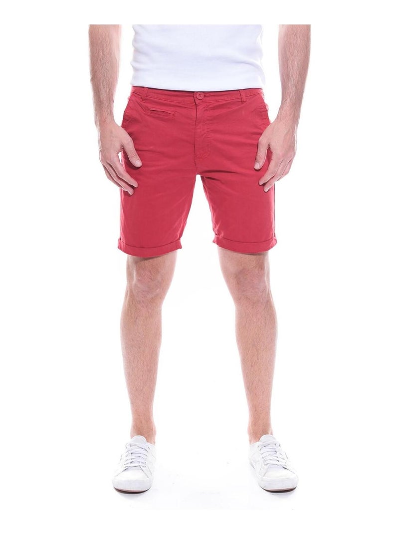 Bermuda chino BOLTON Rouge - Kiabi