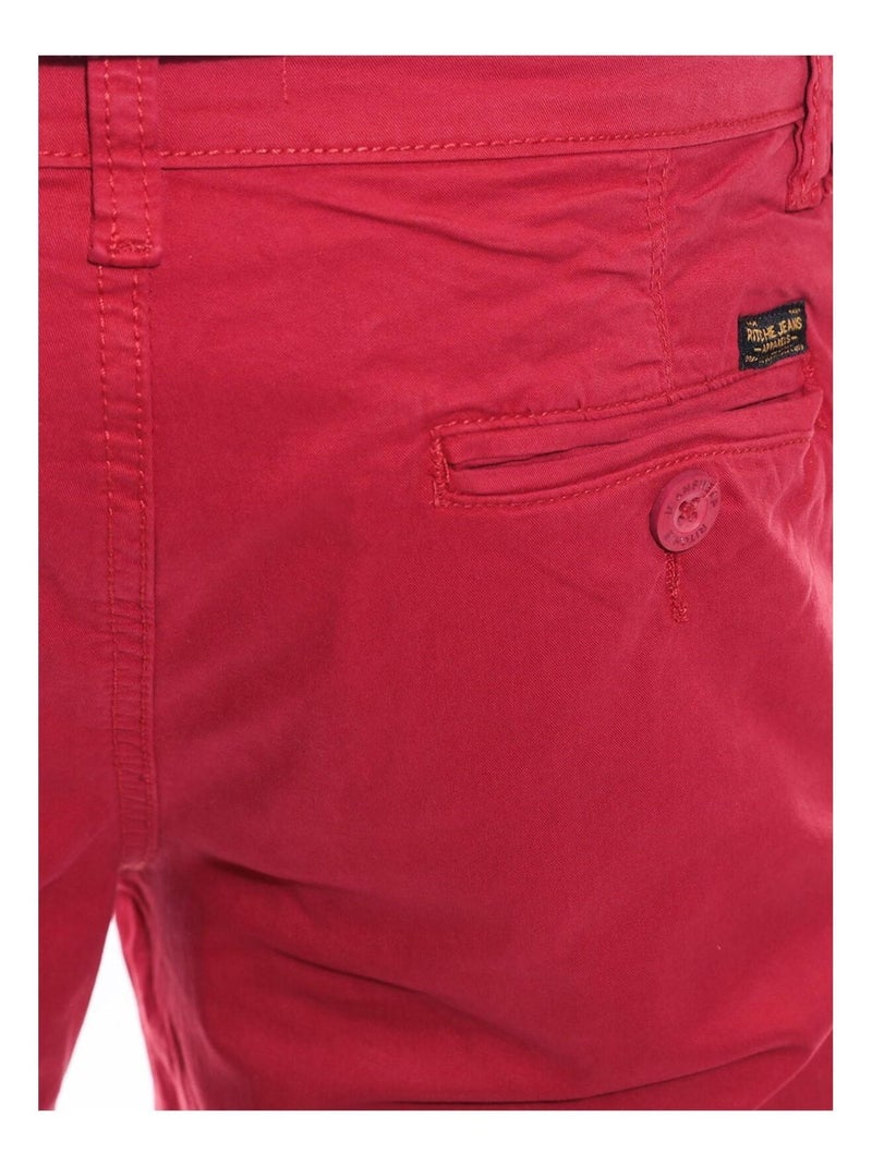Bermuda chino BOLTON Rouge - Kiabi