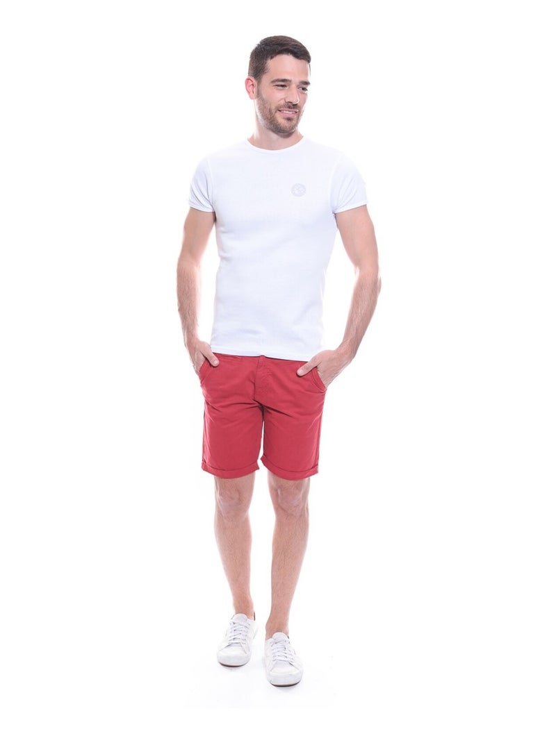Bermuda chino BOLTON Rouge - Kiabi