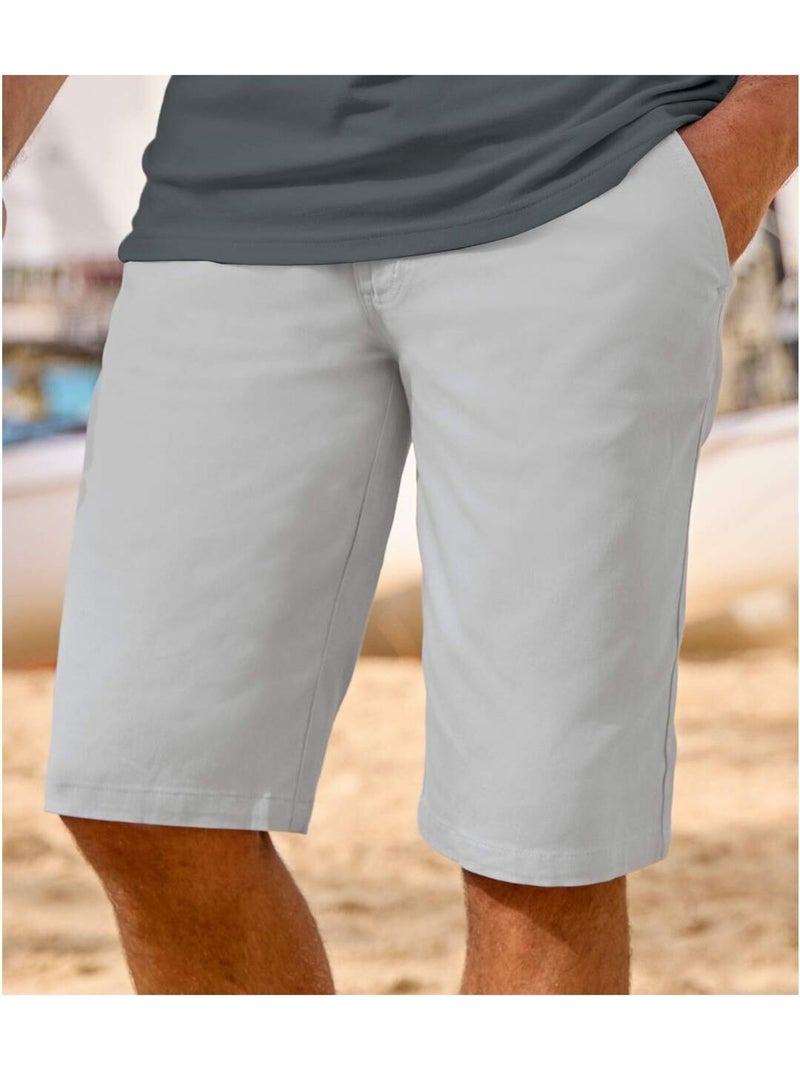 Bermuda Chino Clair - ATLAS FOR MEN Gris - Kiabi