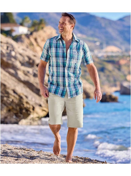 Bermuda Chino Coton Stretch Confort - ATLAS FOR MEN - Kiabi Bermuda Chino Coton Stretch Confort - ATLAS FOR MEN - Kiabi