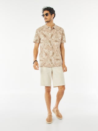 Bermuda chino en lin mélangé