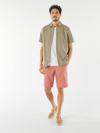 Bermuda chino en lin mélangé