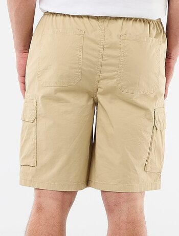 Bermuda chino en popeline avec poches à rabat