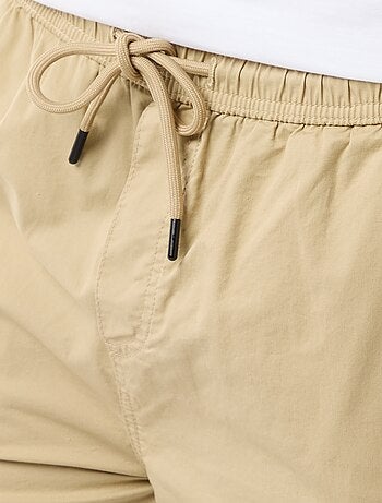 Bermuda chino en popeline avec poches à rabat