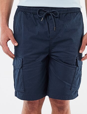 Bermuda chino en popeline avec poches à rabat