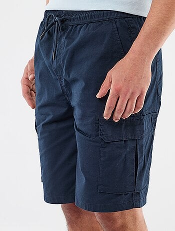 Bermuda chino en popeline avec poches à rabat