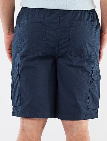 Bermuda chino en popeline avec poches à rabat