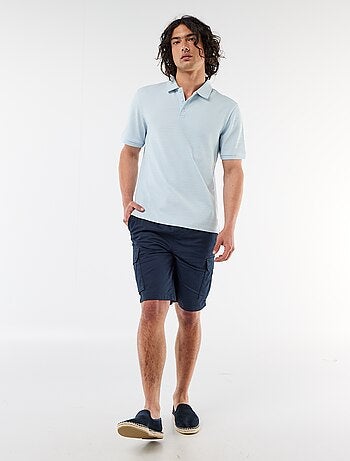Bermuda chino en popeline avec poches à rabat