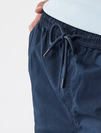Bermuda chino en popeline avec poches à rabat