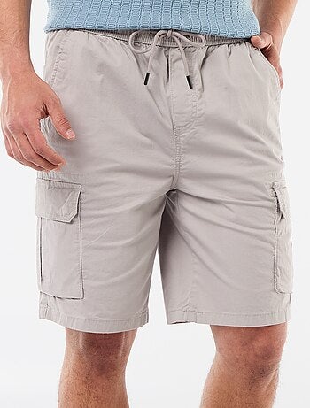 Bermuda chino en popeline avec poches à rabat