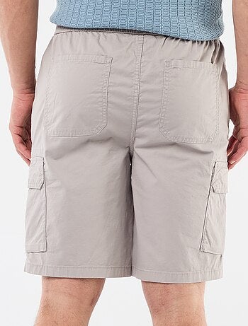 Bermuda chino en popeline avec poches à rabat