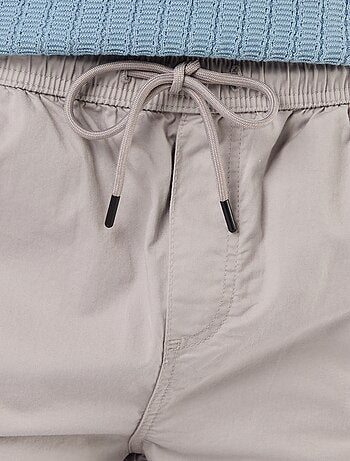 Bermuda chino en popeline avec poches à rabat