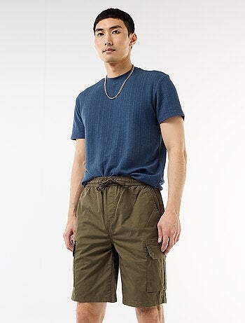 Bermuda chino en popeline avec poches à rabat
