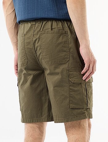 Bermuda chino en popeline avec poches à rabat