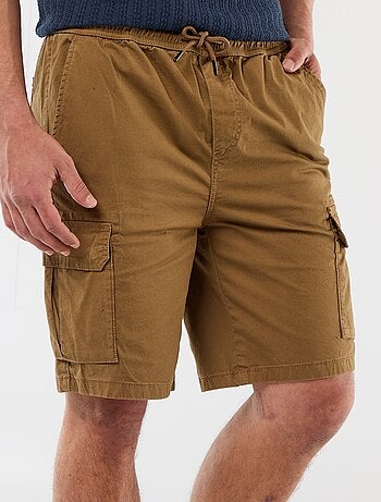 Bermuda chino en popeline avec poches à rabat