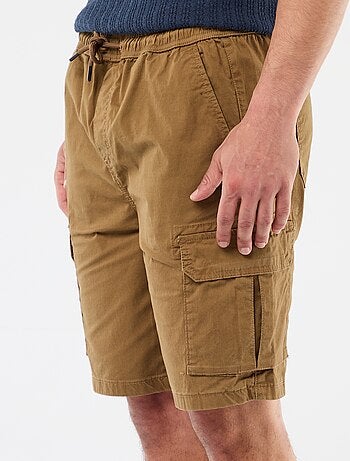 Bermuda chino en popeline avec poches à rabat