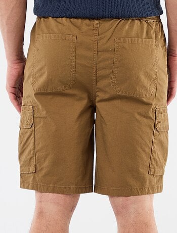 Bermuda chino en popeline avec poches à rabat