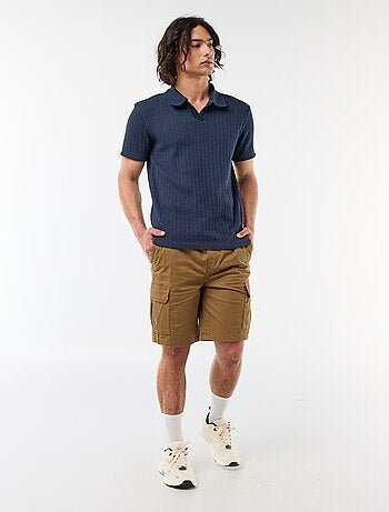 Bermuda chino en popeline avec poches à rabat