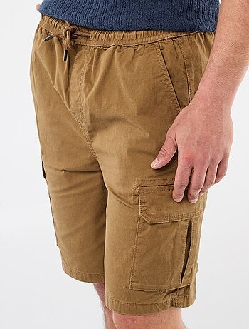 Bermuda chino en popeline avec poches à rabat