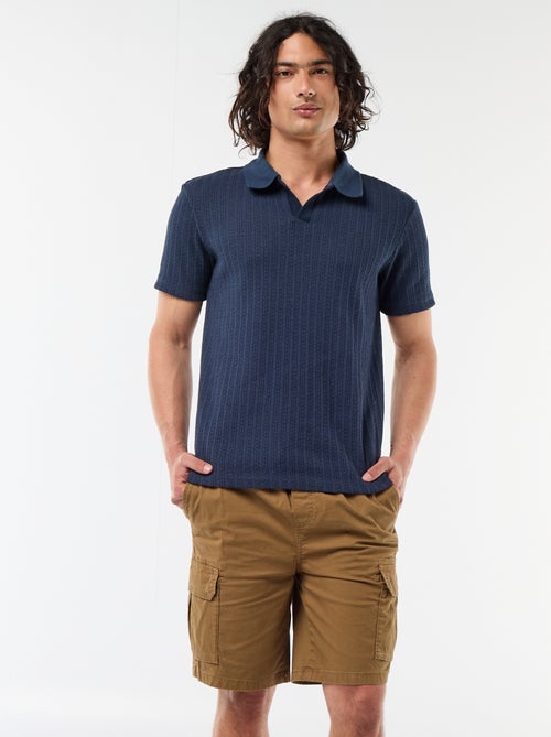 Bermuda chino en popeline avec poches à rabat - Kiabi