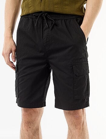 Bermuda chino en popeline avec poches à rabat