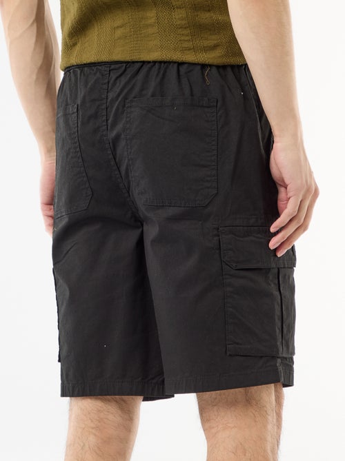 Bermuda chino en popeline avec poches à rabat - Kiabi