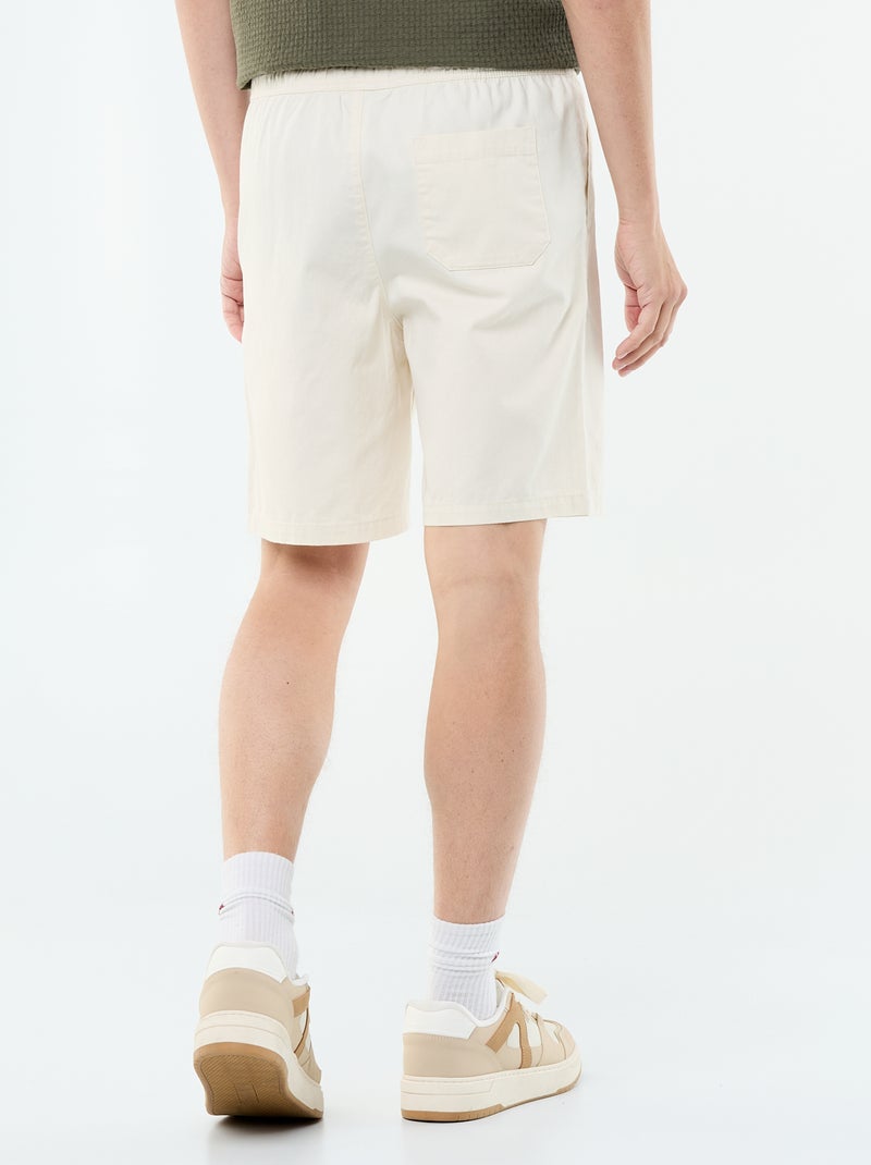Bermuda chino en twill Blanc - Kiabi