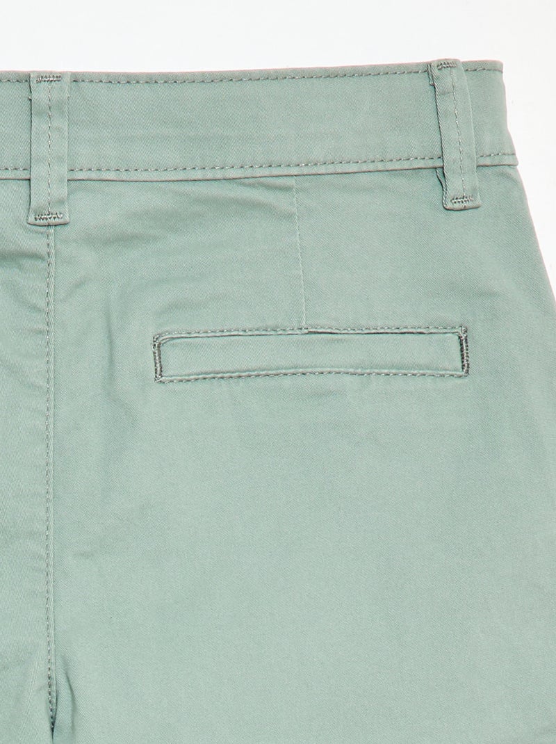 Bermuda chino en twill Bleu - Kiabi