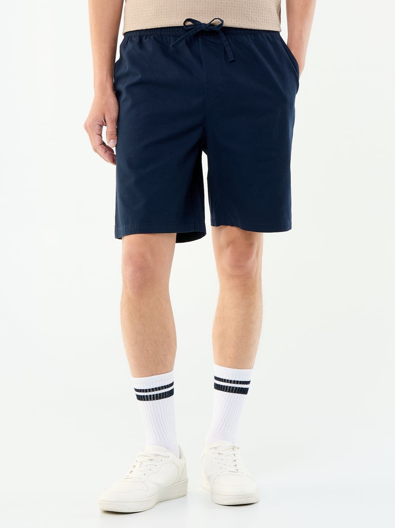 Bermuda chino en twill Bleu - Kiabi