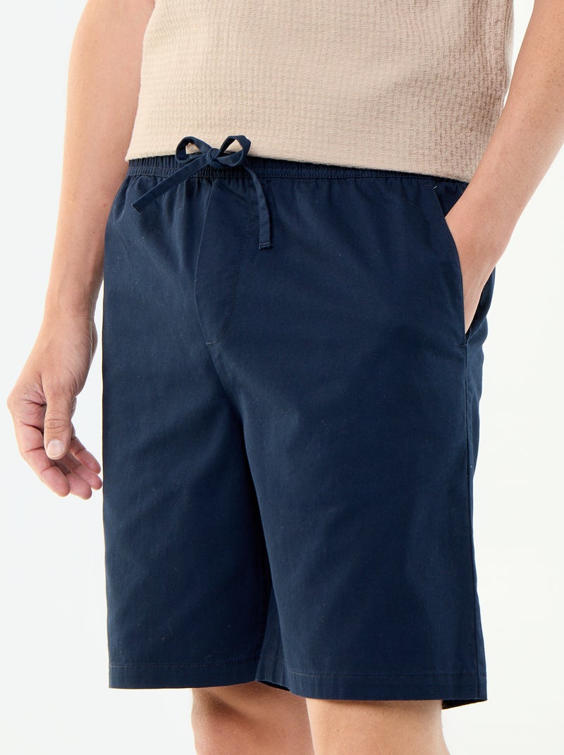 Bermuda chino en twill Bleu - Kiabi