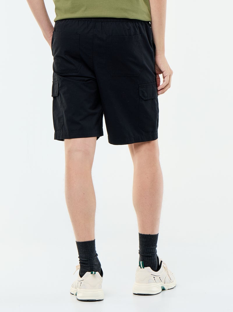 Bermuda chino en twill Noir - Kiabi