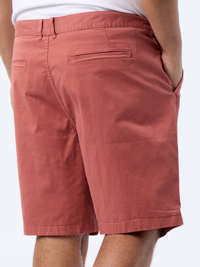 Bermuda chino en twill Rose - Kiabi