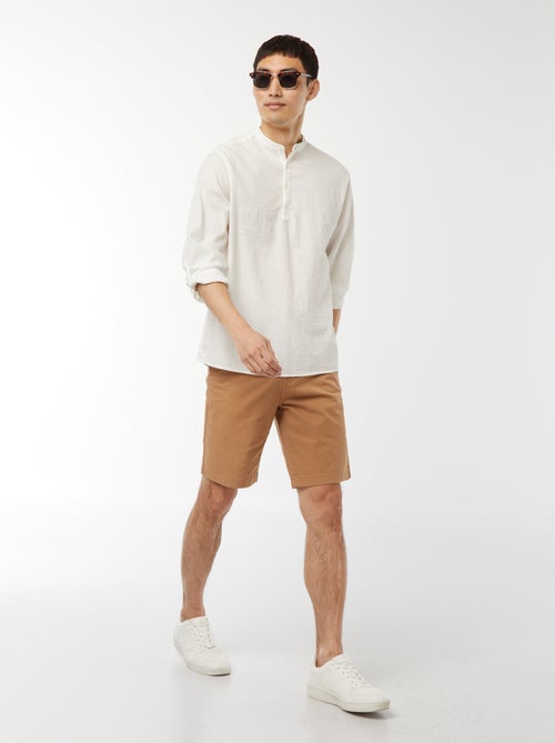 Bermuda chino en twill uni - Kiabi
