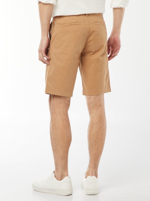 Bermuda chino en twill uni - Kiabi