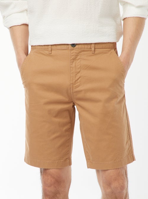 Bermuda chino en twill uni - Kiabi