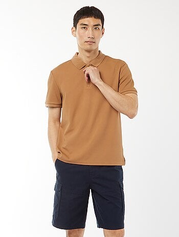 Bermuda chino en twill uni multipoches