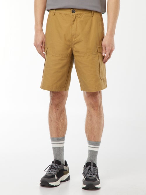 Bermuda chino en twill uni multipoches - Kiabi