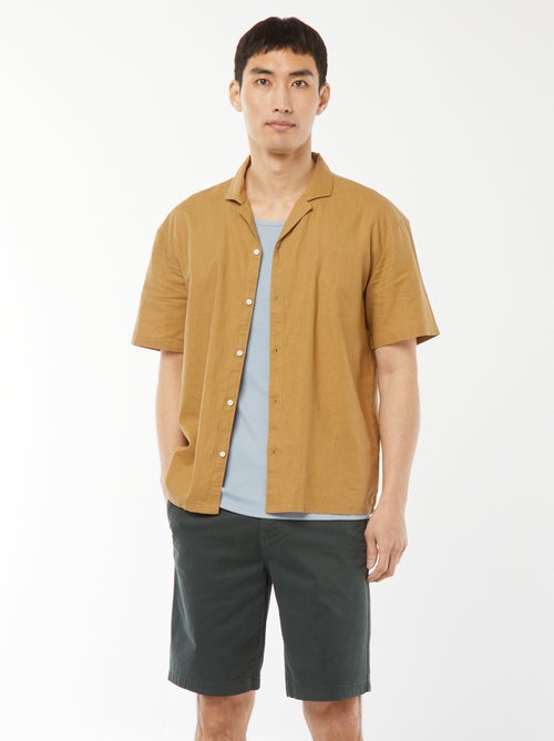 Bermuda chino en twill uni - Kiabi