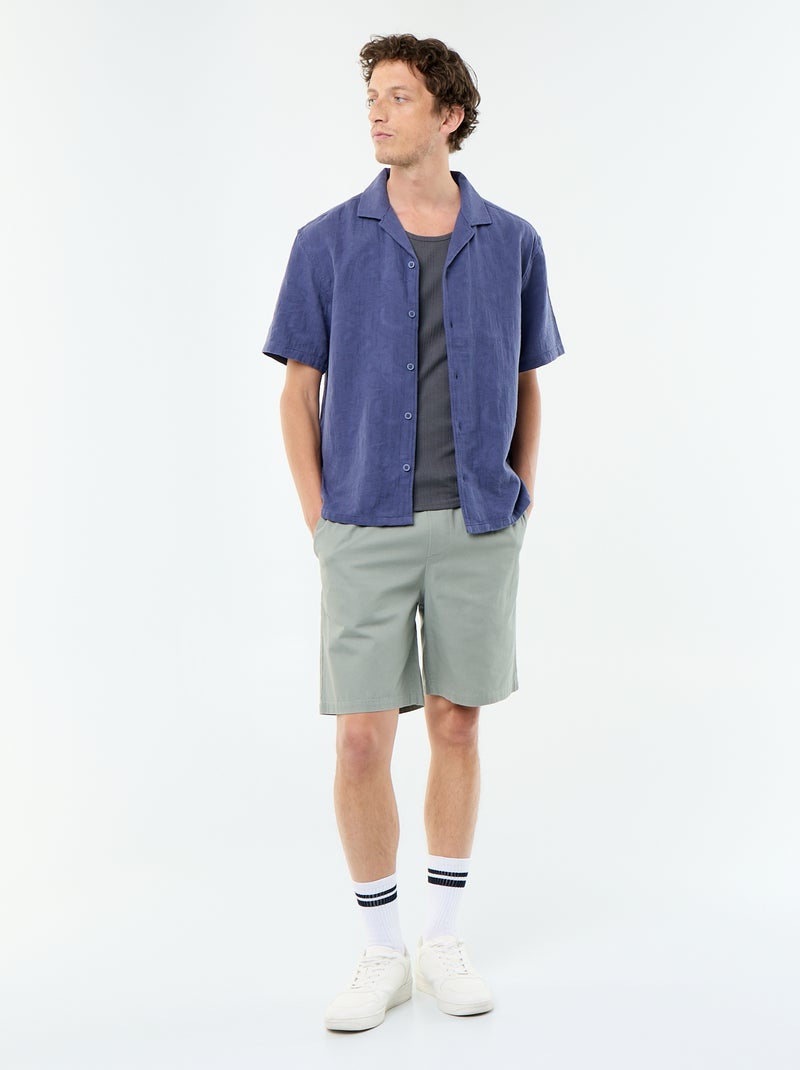 Bermuda chino en twill Vert - Kiabi