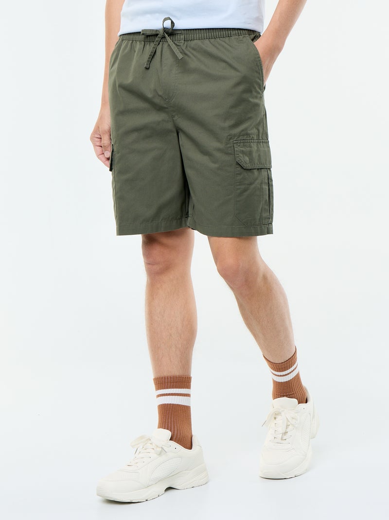 Bermuda chino en twill Vert - Kiabi