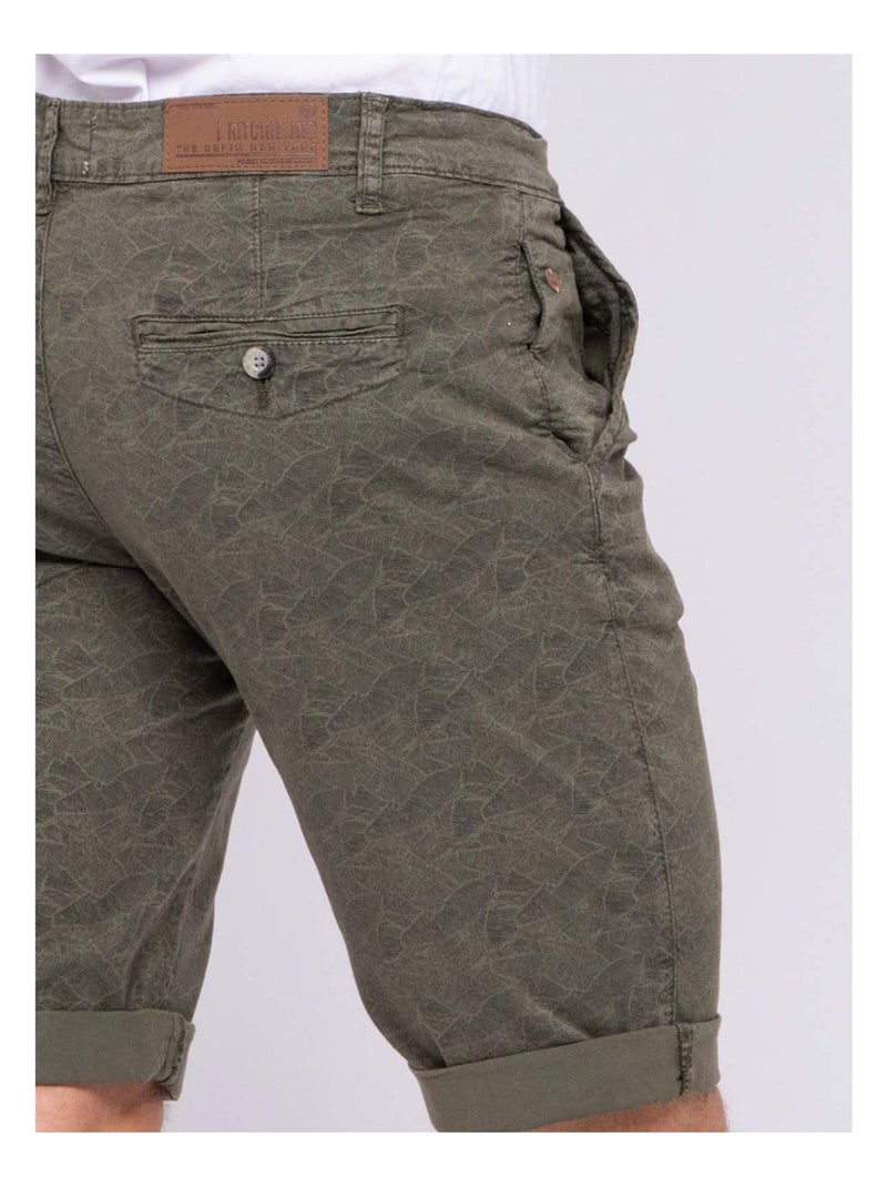 Bermuda chino motifs BOLMON Kaki - Kiabi