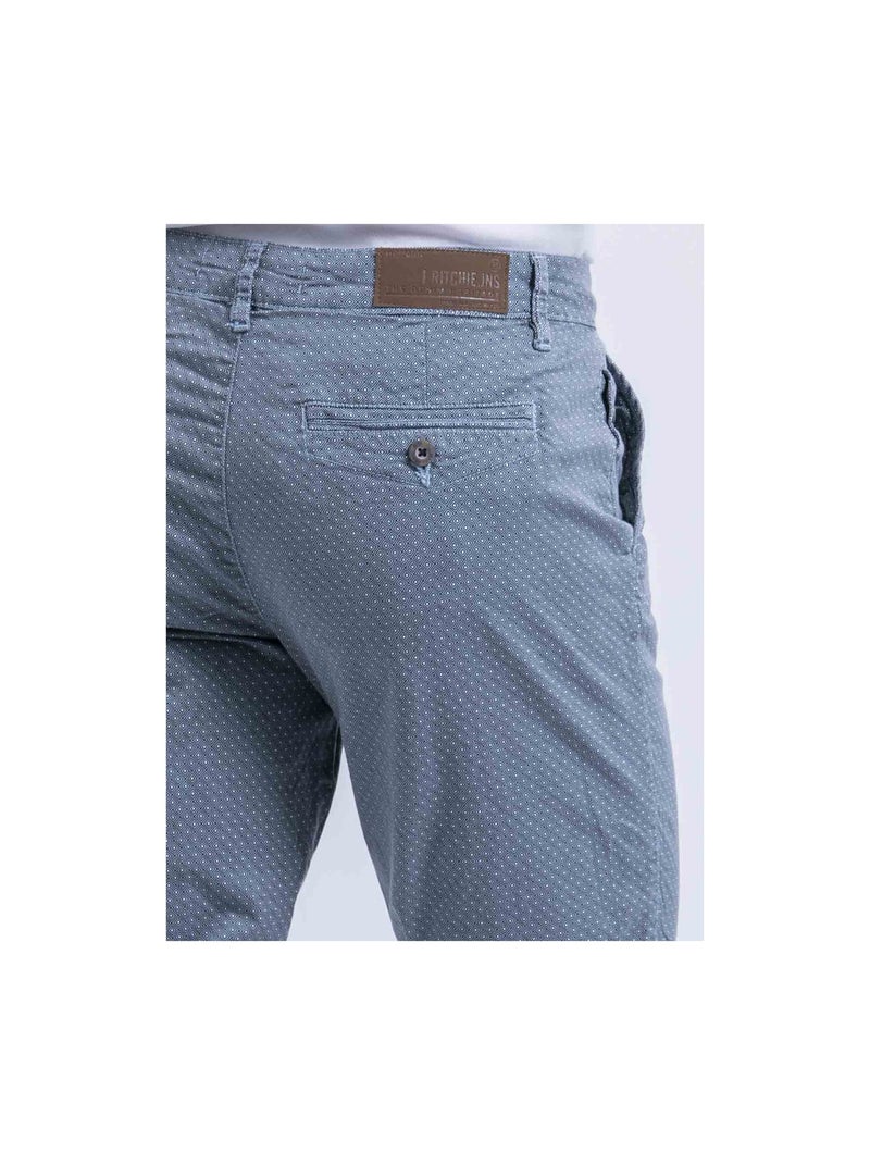 Bermuda chino motifs BOLSAN Bleu ciel - Kiabi