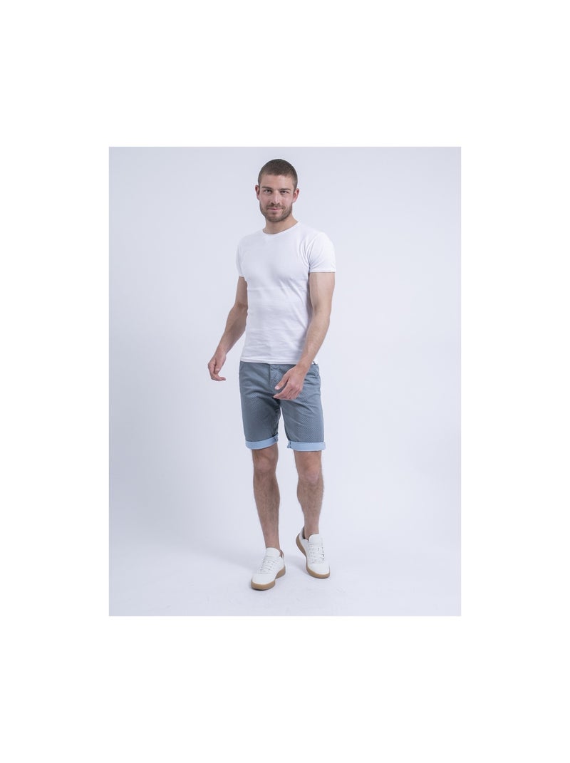 Bermuda chino motifs BOLSAN Bleu ciel - Kiabi