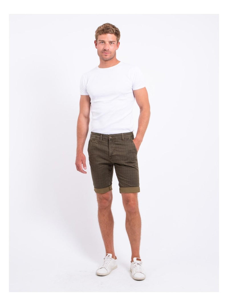 Bermuda chino motifs BOLSOU Kaki - Kiabi