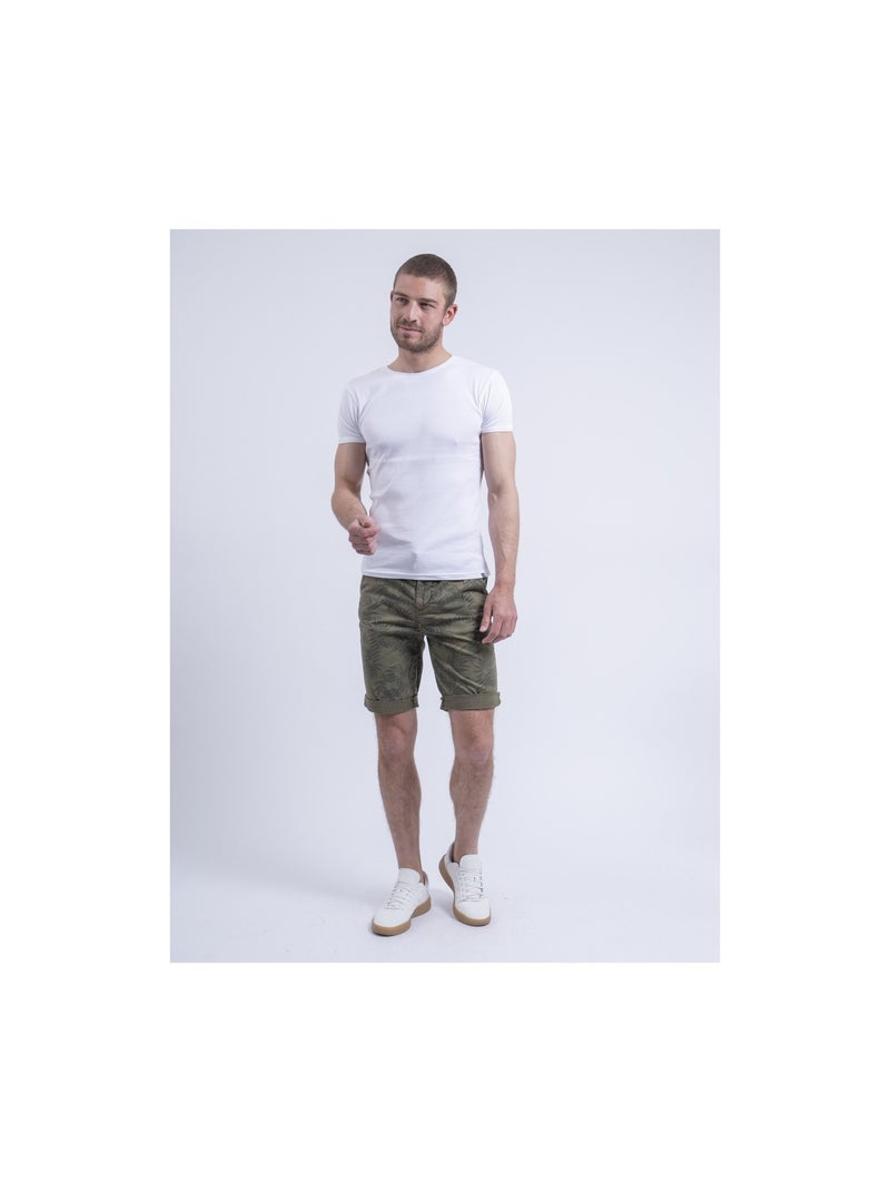 Bermuda chino motifs BOSTANO Kaki - Kiabi